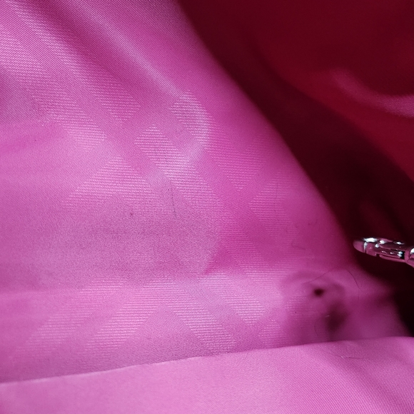 Tumi Signature Monogram laptop tablet tote bag maroon pink lining - Picture 15 of 16